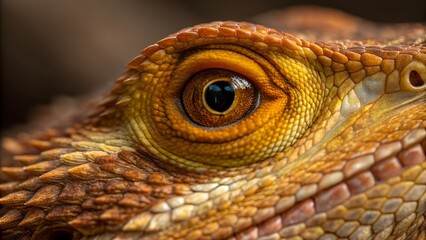 Obraz premium Reptilian Eye Close Up Macro - Close-up of a reptile's eye 