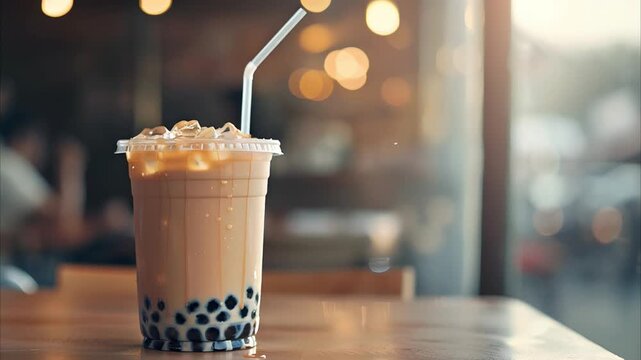 bubble tea mockup clear cup 4K Videos