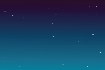 Animated Starry Night Background with Blue Gradient and Scattered Stars Illustration Design