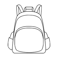 Modern backpack illustration, stylish travel gear for students and adventurers on the go