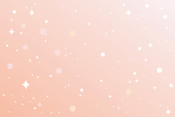 Gentle Pink Background with Stars and Circles, Pastel Aesthetic Pattern, Sparkle Effect