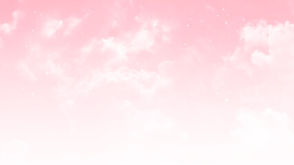Horizontal background material of refreshing pink sky and flare of clouds.