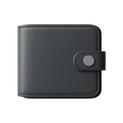 Fototapeta premium Minimalist depiction of a monochrome wallet on an unadorned and featureless setting conveys