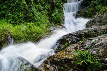 Huay Kaew Waterfall in the rainy season at Doi Suthep-Pui National Park,Chiang mai, Northern Thailand.