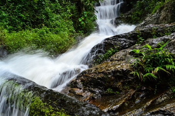 Huay Kaew Waterfall in the rainy season at Doi Suthep-Pui National Park,Chiang mai, Northern Thailand.