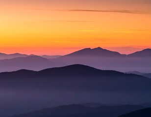 Fototapeta premium Mountain Sunrise Panorama View (8)