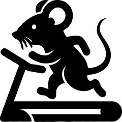 Mouse Running on Treadmill Icon