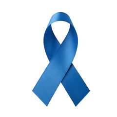 Blue awareness ribbon symbol for health and social causes.