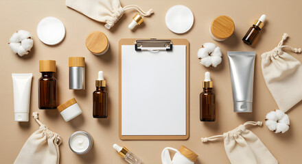 Eco Friendly Beauty Product Mockup Sustainable Skincare Branding Template Natural Cosmetics Packaging Design Organic