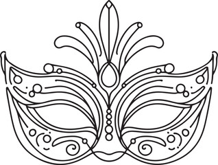 Mardi gras carnival mask