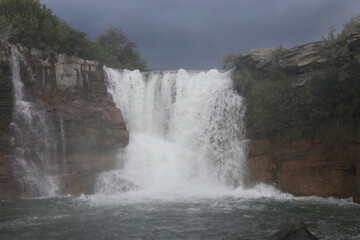 waterfall in the mountains