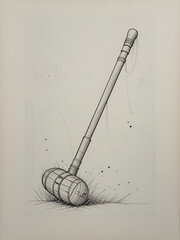 drawing of a croquet mallet