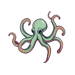 Solitary octopus limbs, kraken appendages, underwater creature sensors or tentacles. Mythical cephalopod tentacles or legs, Cthulhu appendages. Modern cartoon icon.