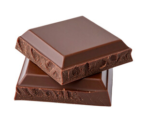 Dark chocolate isolated on white background