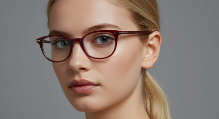 Stylish Eyeglasses for Women Modern Fashionable Frames Perfect Vision Eye Care Red Burgundy Glasses Optical Frames Eyeglass Frames Trendy Eyewear Prescription Glasses Designer Eyeglasses Woman