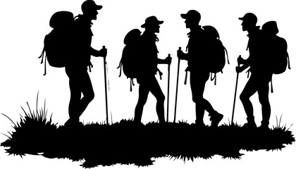 hiking silhouette