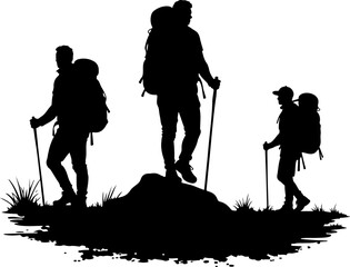 hiking silhouette