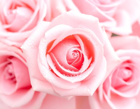 Close-up of delicate pink roses