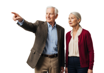 Older Couple Discussing Ideas in Studio Setting