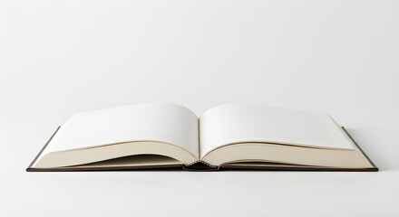 Fototapeta premium Open sketchbook with blank pages isolated