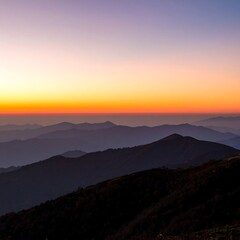 Fototapeta premium Mountain Sunrise View, Sunrise