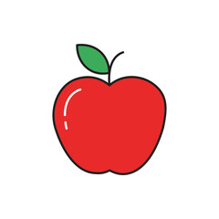 red apple vector illustration