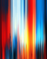 vibrant vertical stripes in neon red, electric blue, bright yellow, and pure white, digital glitch effect for futuristic design projects 