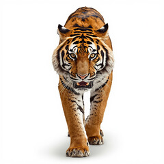 Obraz premium Bengal Tiger on White Background