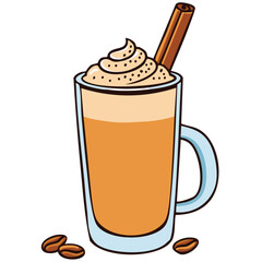 Cinnamon Espresso Latte milk foam drink