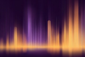 Abstract, vibrant, vertical lines of orange-gold and purple light against a dark background