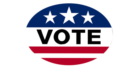 Abstract circular design with american flag elements and a white circle in the center