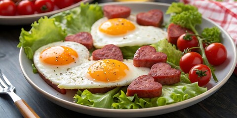 salad with eggs and bacon