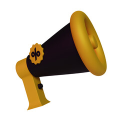 Black Friday Megaphone Percent 3D Icon