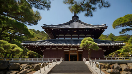The shrine's main hall is a designated national treasure and the prototype of the Hachiman-zukuri style of shrine architecture.