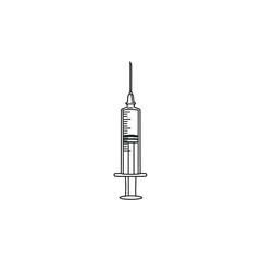 Medical Syringe Vector Illustration