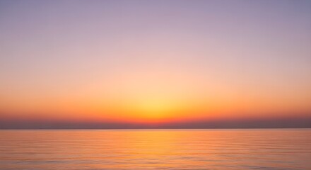 Obraz premium Serene Sunrise over the Ocean with Pastel Sky and Calm Water