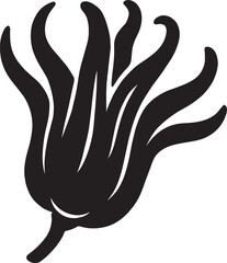 Abstract Black and White Flower Illustration