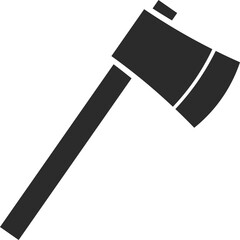 axe work tool icon wood cutter editable vector illustration in dark grey and clear background