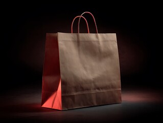 Mock Up Matte kraft white brown paper bag Shopping Sale	