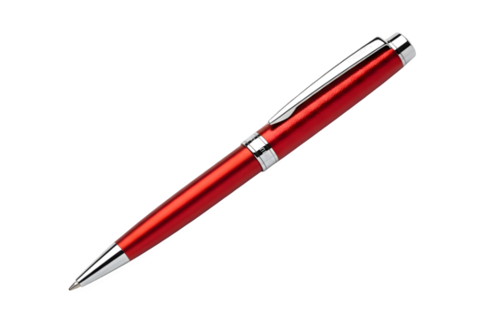 red pen isolated on transparent