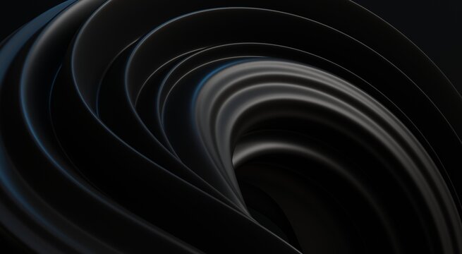 Elegant Dark 3D Swirl Abstract Background
