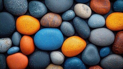 Colorful stones texture background