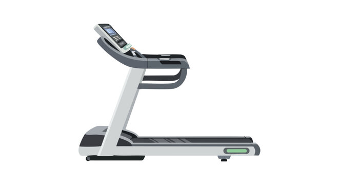 Modern treadmill illustration with sleek design, ideal for fitness and exercise visuals for health and wellness promotion
