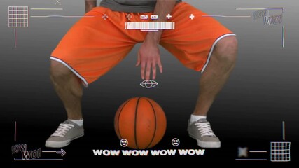 Animation of data processing over caucasian basketball player - Powered by Adobe