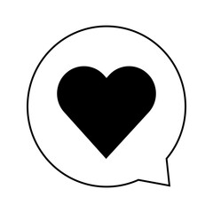 ハート・ドキドキ・愛・好きなど 感情吹き出しマーク〜Heart, excitement, love, like, emotion speech bubble mark〜
