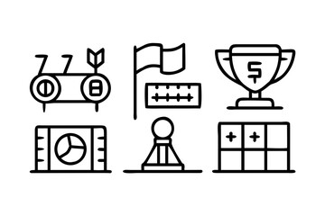 Vector art of set of game and sport icons