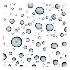 Abstract pattern of white spheres on a black isolated on transparent background