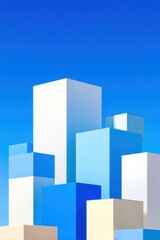 Obraz premium abstract blue cubes