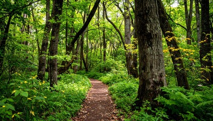 Fototapeta premium Lush forest path (3)
