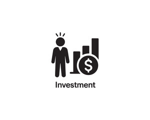 Investment silhouette icon vector design illustration